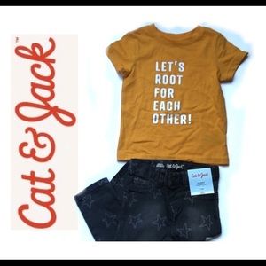 Cat & Jack 🐢 bundle shirt & jeans size: 18…